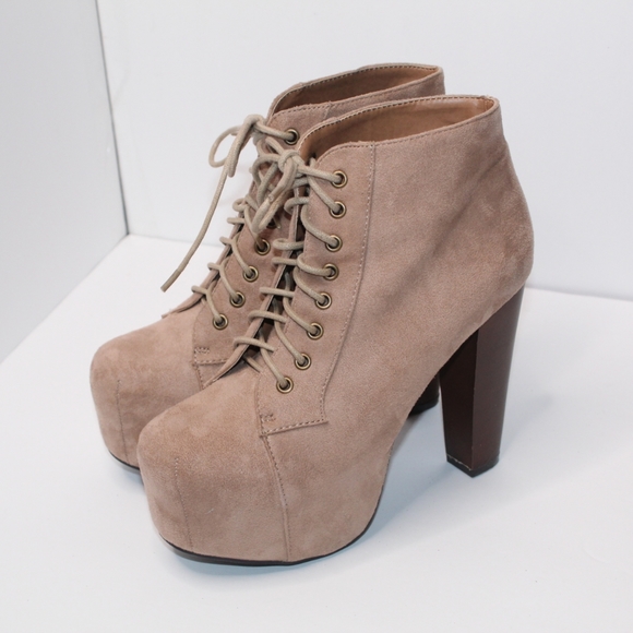 Speed Limit 98 Shoes - Platform Lace Up Botties